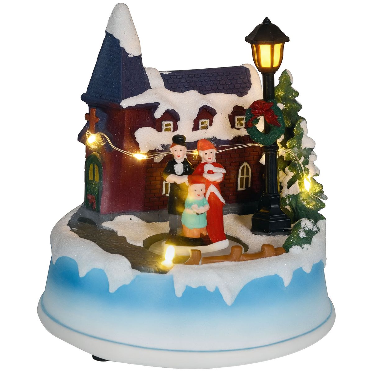 Decoracion-navideña-Coro-Homcom-luces-LED---giratorio-multicolor-15x13-cm