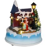 Decoracion-navideña-Coro-Homcom-luces-LED---giratorio-multicolor-15x13-cm
