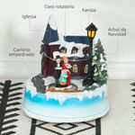 Decoracion-navideña-Coro-Homcom-luces-LED---giratorio-multicolor-15x13-cm