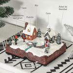Decoracion-navideña-Pueblo-Homcom-luces-LED-multicolor-15x23x18-cm-