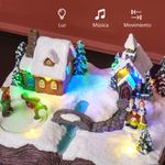 Decoracion-navideña-Pueblo-Homcom-luces-LED-multicolor-15x23x18-cm-
