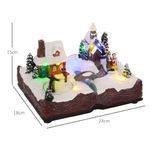 Decoracion-navideña-Pueblo-Homcom-luces-LED-multicolor-15x23x18-cm-