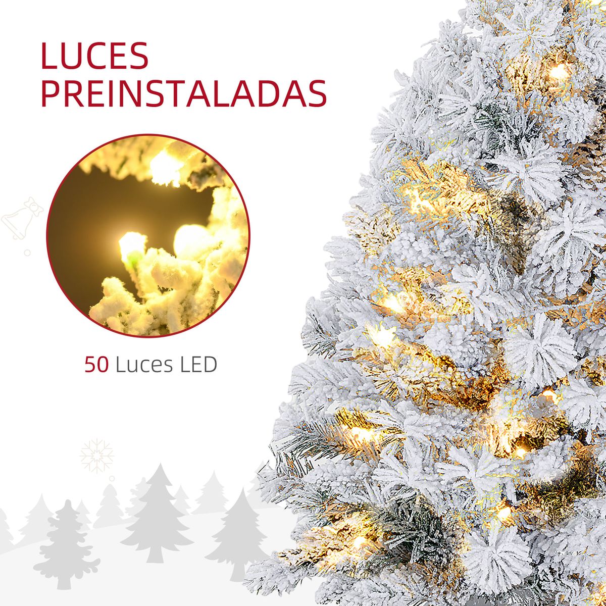 Arbol-de-Navidad-Alsacia-Homcom-133-ramas---50-luces-LED-blanco-Ø47x92-cm-