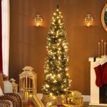 Arbol-de-Navidad-Homcom-con-luces-LED-7-modos-de-iluminacion-verde-ambientada