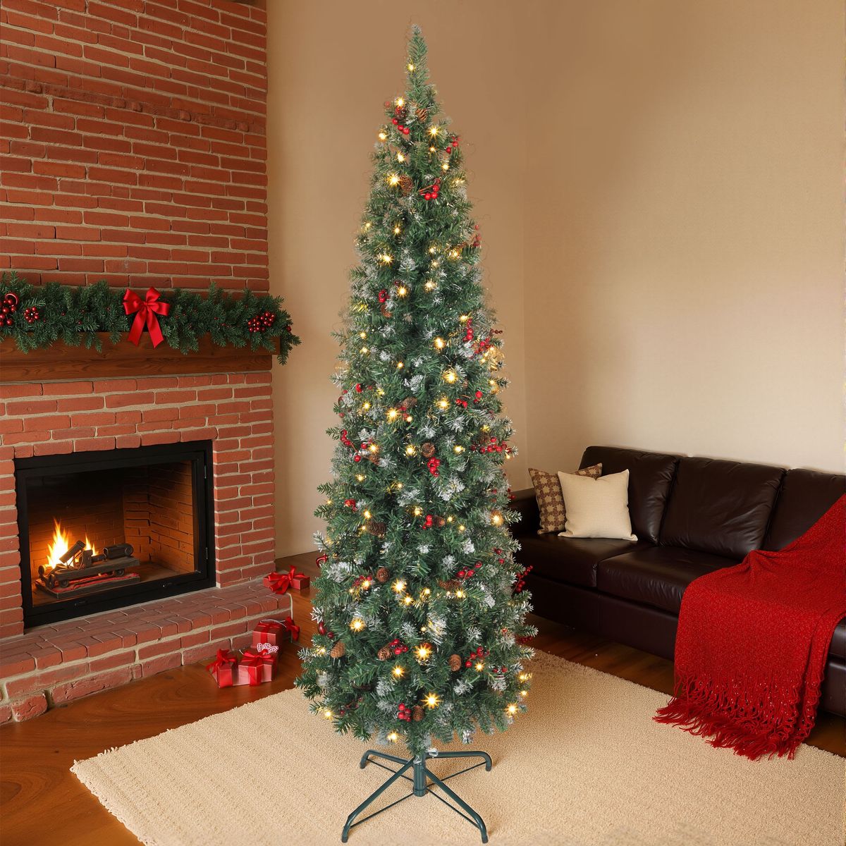 Arbol-de-Navidad-Homcom-con-luces-LED-7-modos-de-iluminacion-verde-