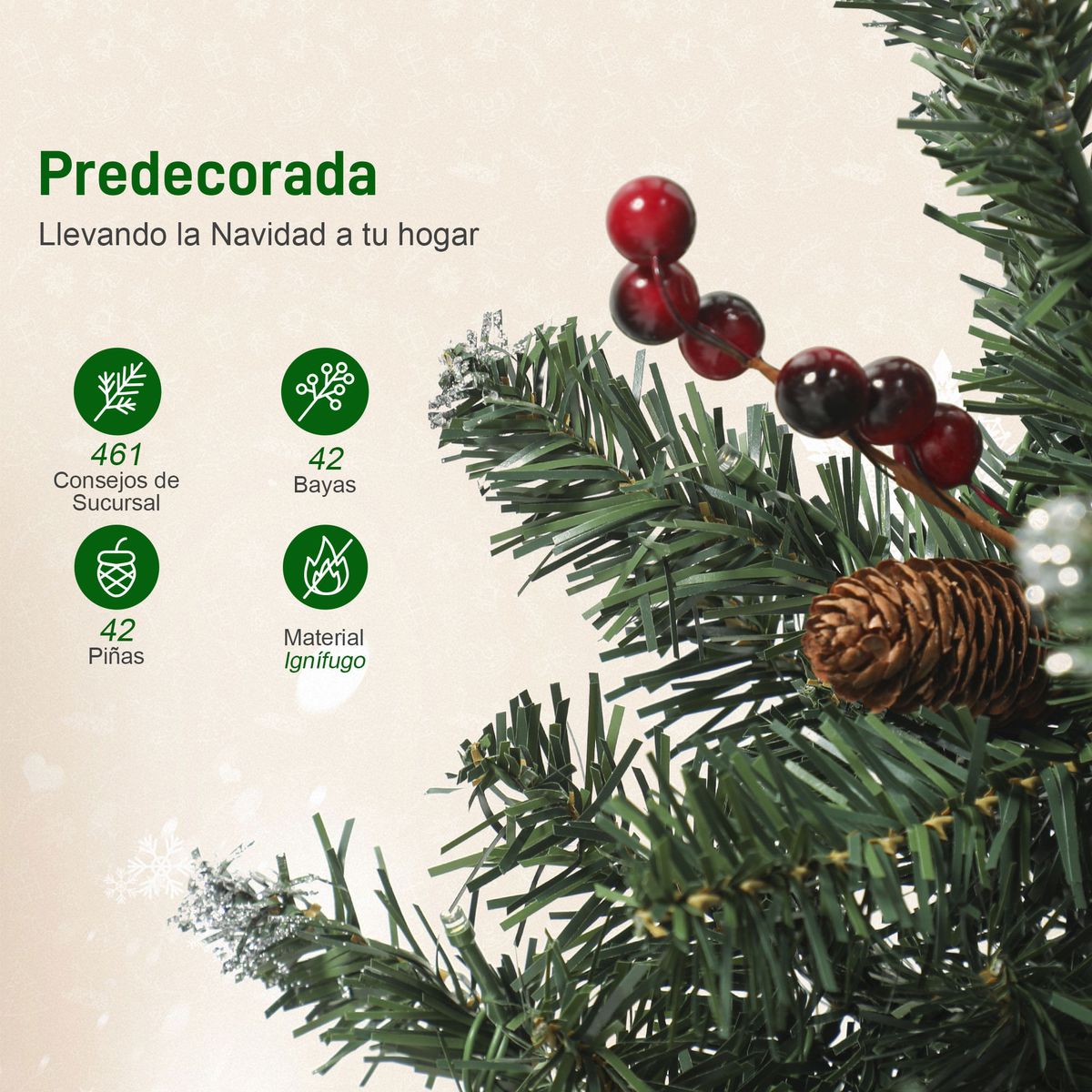 Arbol-de-Navidad-Homcom-con-luces-LED-7-modos-de-iluminacion-verde-