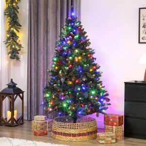 Árbol de Navidad Homcom con luces LED 9 modos de iluminación verde