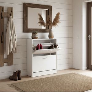 Zapatero Boreal 2 puertas abatibles 6 pares 80x63x24 cm