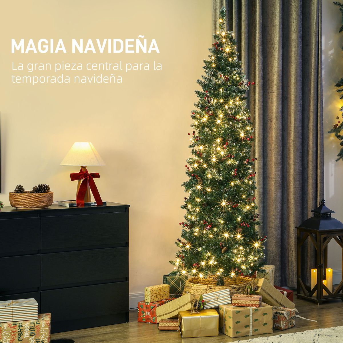 Arbol-de-Navidad-Homcom-656-ramas-con-300-luces