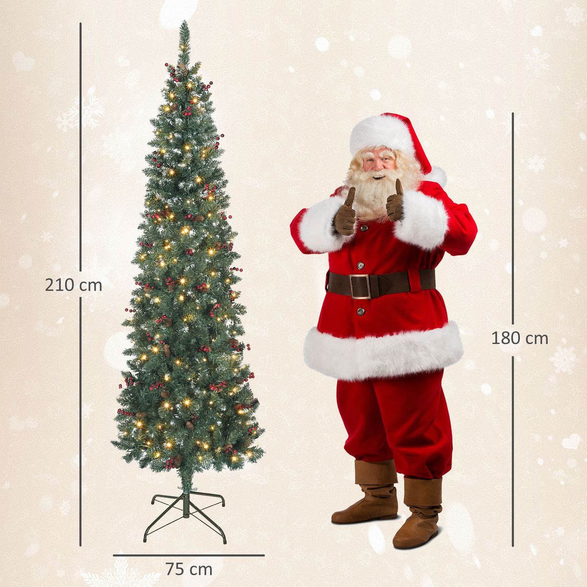 Arbol-de-Navidad-Homcom-656-ramas-con-300-luces-medidas