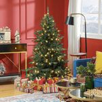 Arbol-de-Navidad-Homcom-con-310-luces-LED-verde-150-cm-ambientada