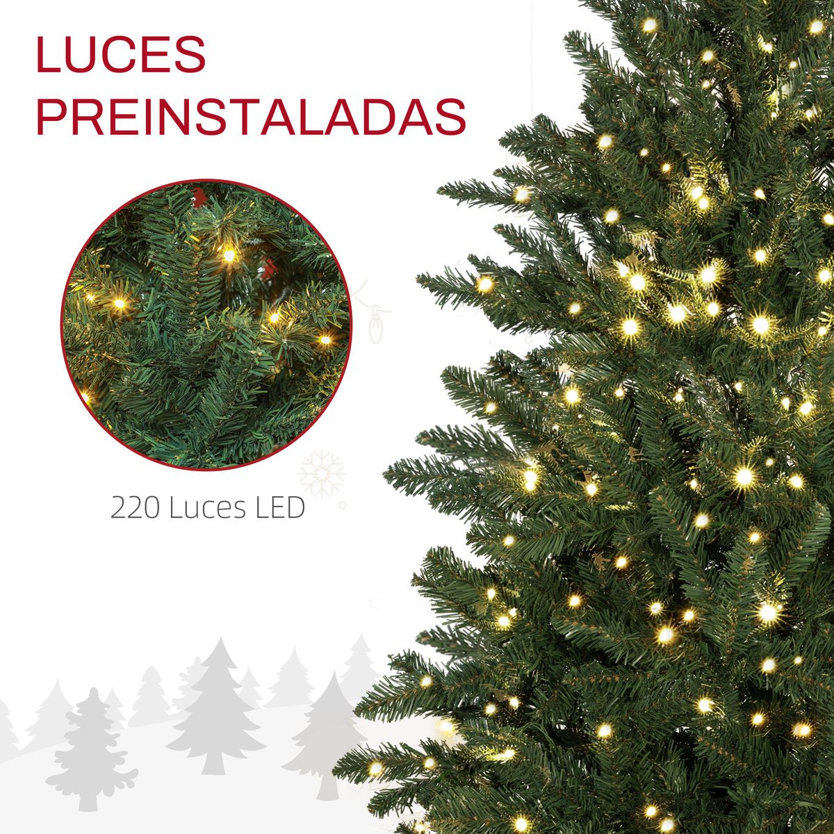 Arbol-de-Navidad-Homcom-con-310-luces-LED-verde-150-cm