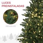 Arbol-de-Navidad-Homcom-con-310-luces-LED-verde-150-cm