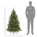 Arbol-de-Navidad-Homcom-con-310-luces-LED-verde-150-cm-medidas