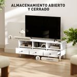 Mueble-TV-Alaska-Homcom-3-cajones---3-compartimentos-blanco-45x120x34-cm-