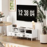 Mueble-TV-Alaska-Homcom-3-cajones---3-compartimentos-blanco-45x120x34-cm-