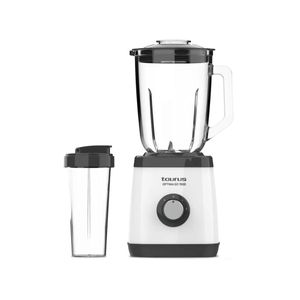 Batidora de vaso Taurus Optima Go 1500W con vaso portátil 1,5L negro