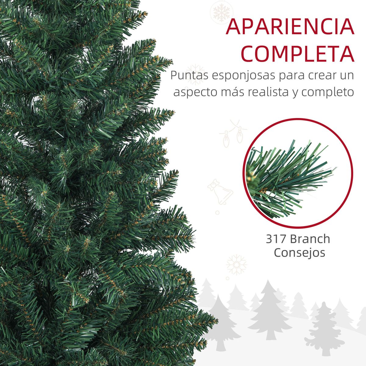 Arbol-de-Navidad-Homcom-317-ramas-detalle