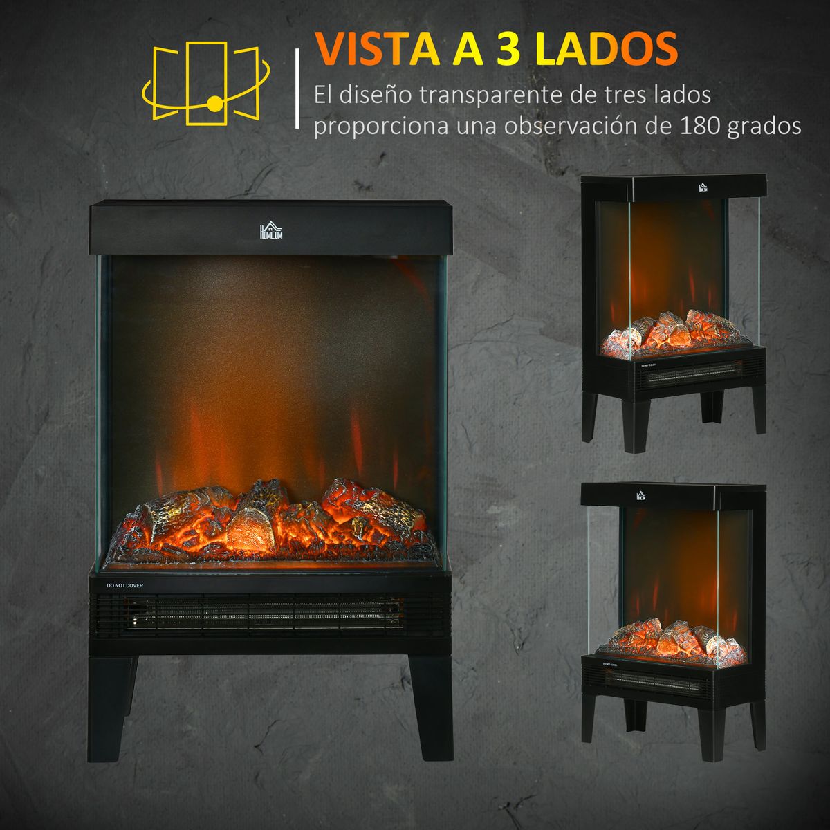 Chimenea-electrica-Homcom-2000W-detalles
