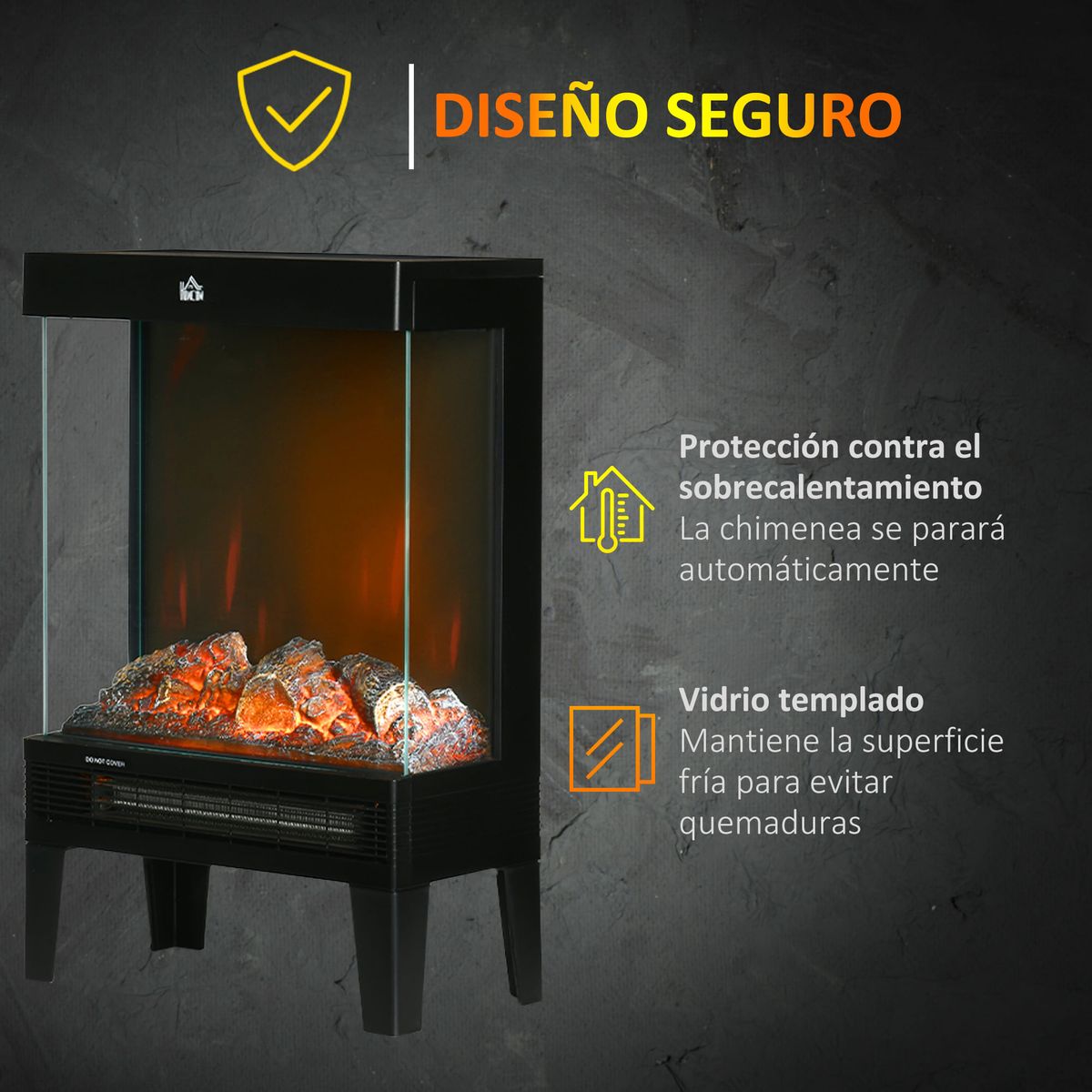 Chimenea-electrica-Homcom-2000W