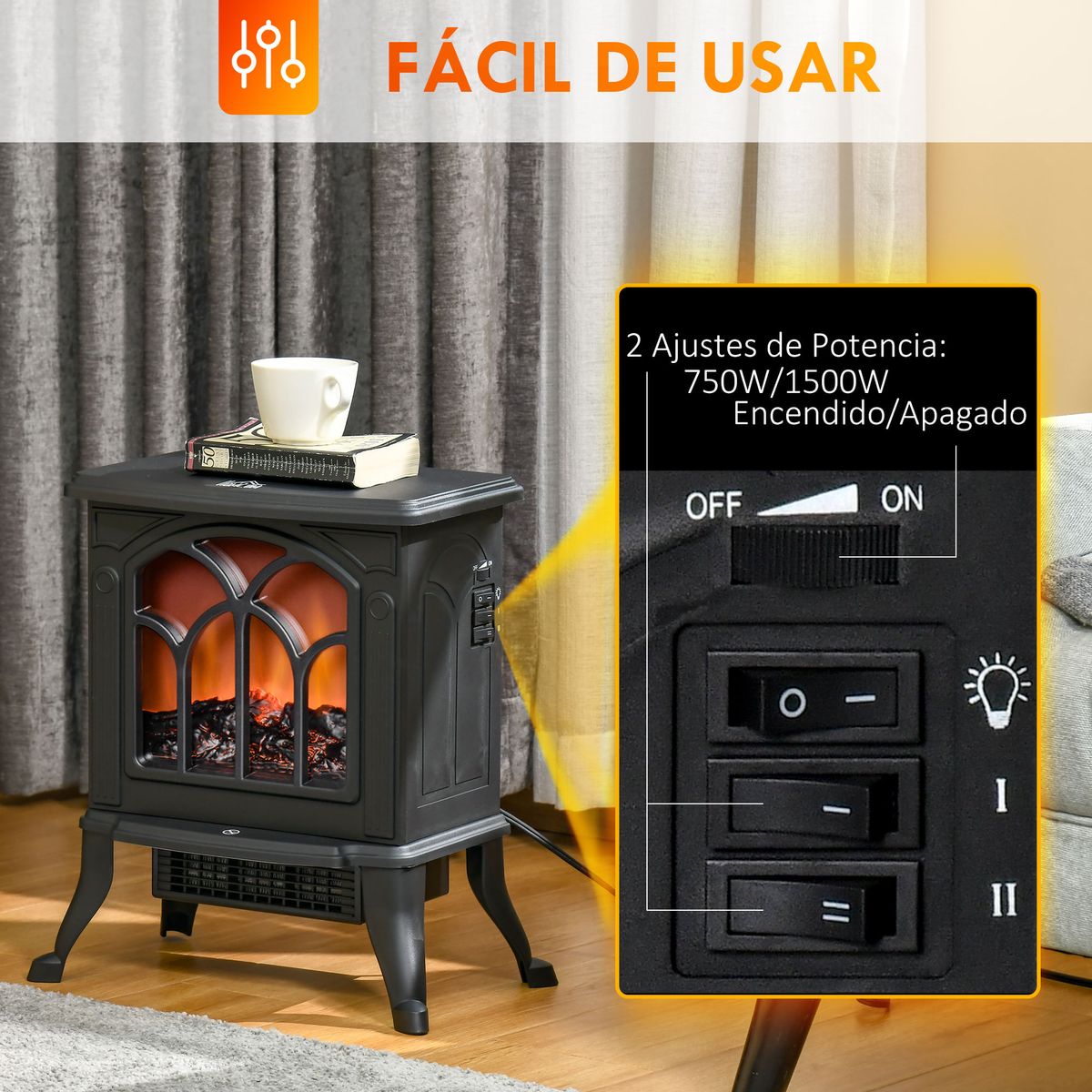 Chimenea-electrica-Homcom-1500W-2-potencias-15-20-m²-negro-44x373x231-cm