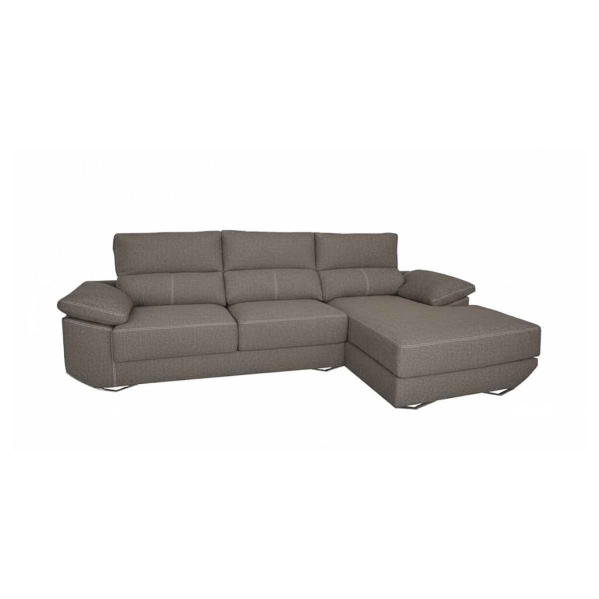 Sofa-chaiselongue-derecha-Danielle-3-plazas-tela-bronx-gris-fondo-blanco