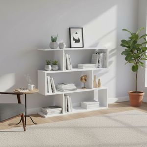 Estantería asimétrica Aura 4 niveles blanco 102x110x25 cm