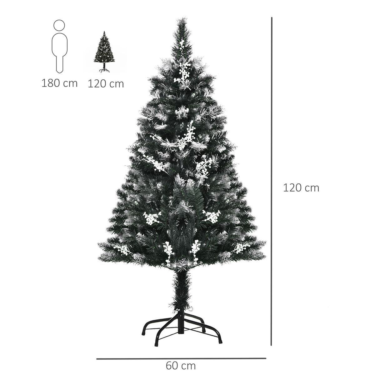 Arbol-de-Navidad-Homcom-222-ramas-28-decoraciones-verde-120-cm-medidas