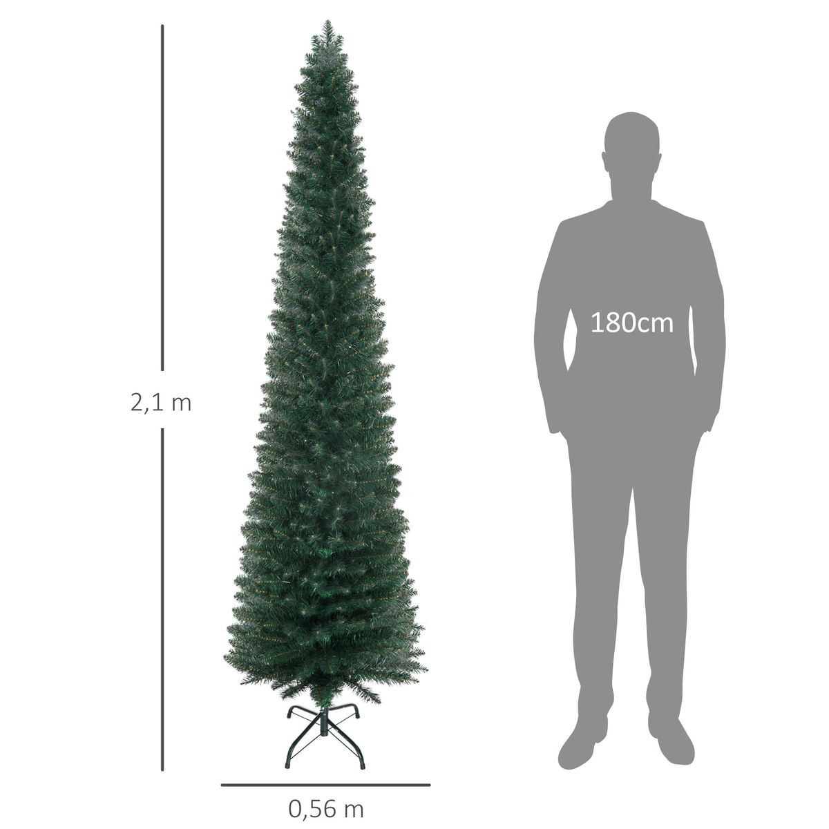 Arbol-de-Navidad-Homcom-510-ramas-medidas