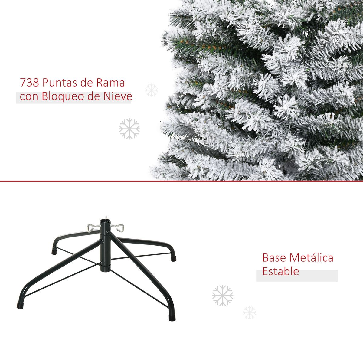 Arbol-de-Navidad-Homcom-492-ramas-soporte-metalizado