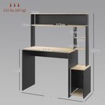 Escritorio-Oslo-Homcom-5-estantes---soporte-cpu-negro-138x114x45-cm