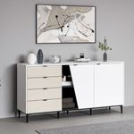 Aparador-Yelena-4-cajones---2-puertas-blanco-beige-90x180x45-cm-