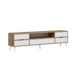 Mueble-de-TV--Yelena-4-cajones---2-puertas-blanco-beige-90x180x45-cm-
