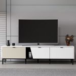 Mueble-de-TV--Yelena-4-cajones---2-puertas-blanco-beige-90x180x45-cm-