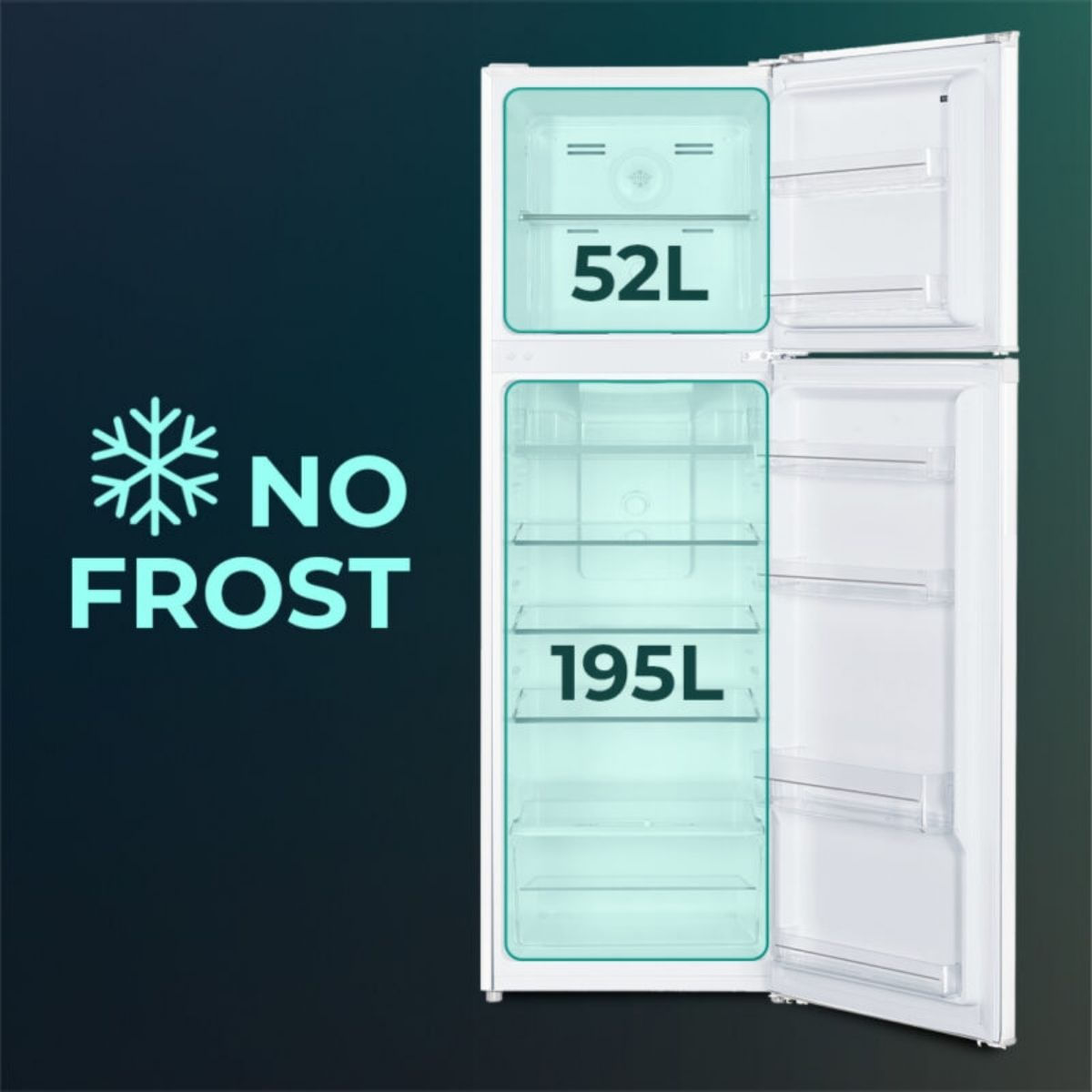 Frigorifico-2-puertas-Svan-SF1675502ENF-No-Frost-217L-E-blanco-167-cm