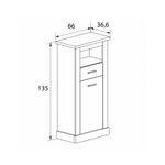 Bodeguero-Chellen-cajon-con-puerta-abatible-cambria-blanco-135x66x366-cm-medidas