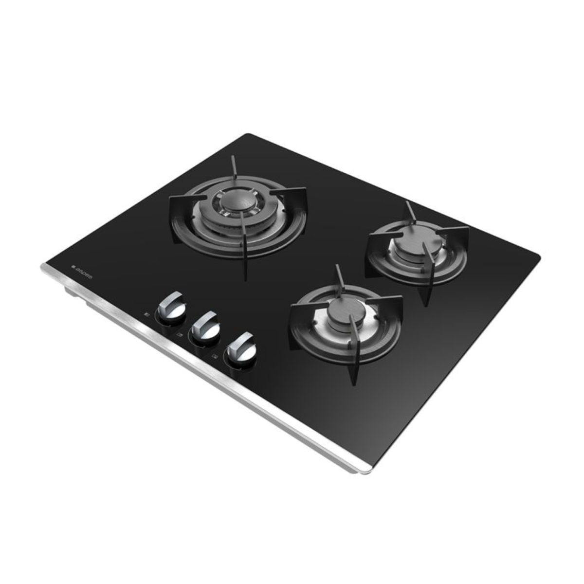 Placa-de-gas-AGW3601N-Aspes-6050W-3-fuegos-negro-60-cm-