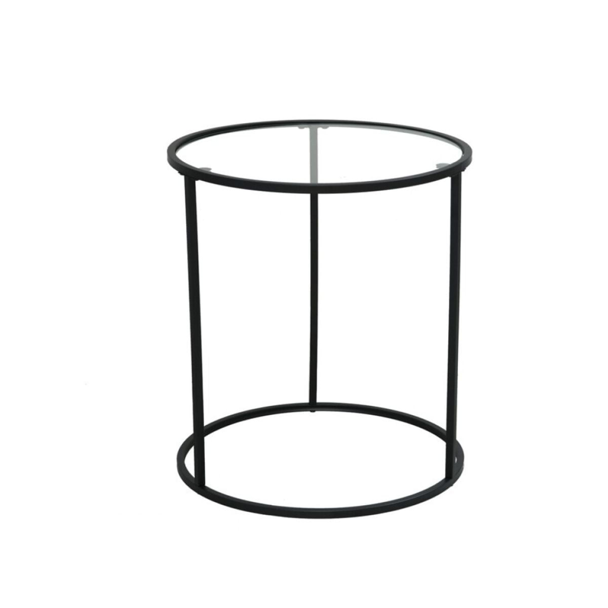 Mesa-auxiliar-Paxton-redonda-negro-Ø45x50-cm-