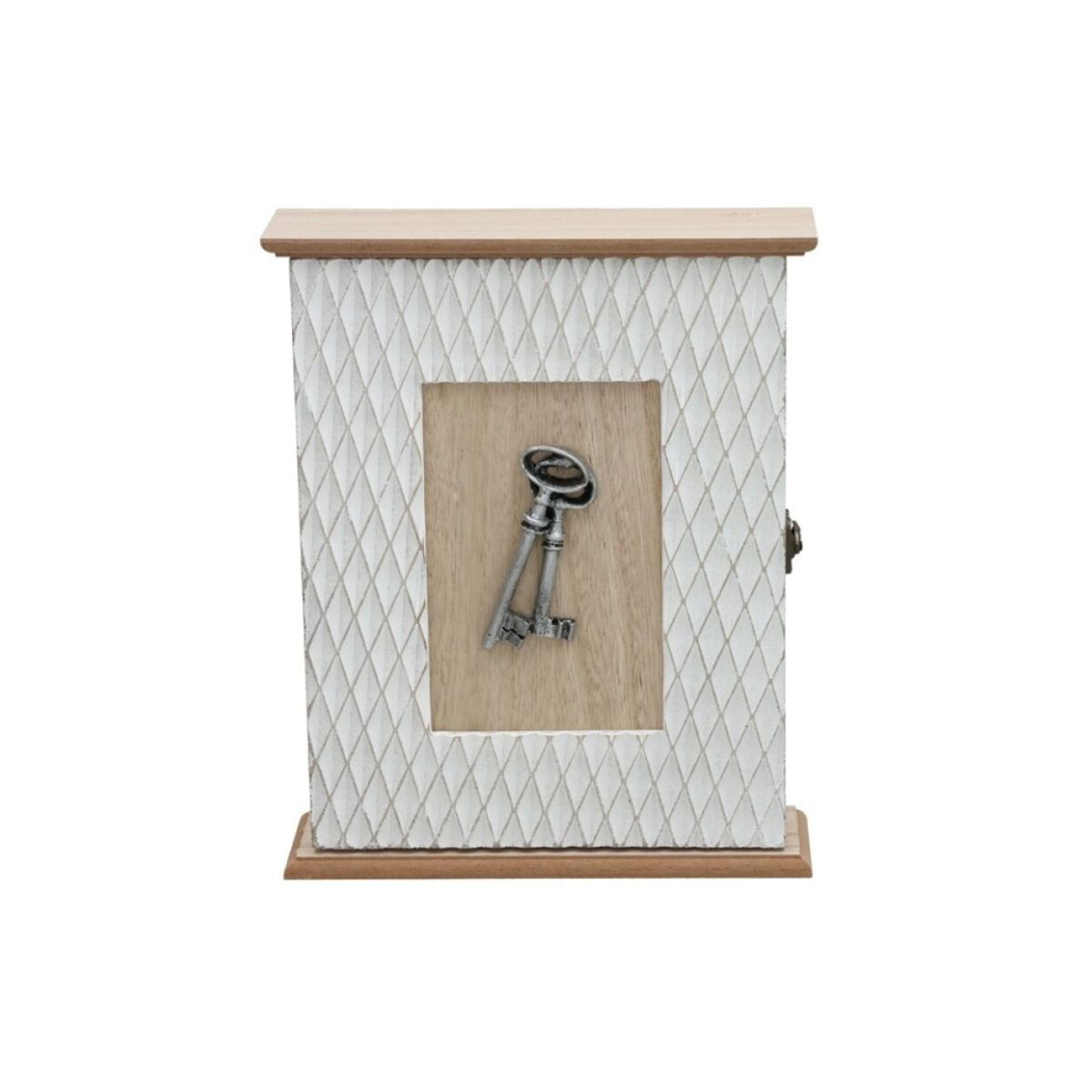 Colgador-de-llaves-Secret-6-ganchos-blanco-natural-26x21x6-cm-