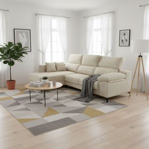 Sofá chaiselongue Santorini 3 plazas deslizante y reclinable tela Sorrento 275 cm