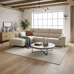 Sofá chaiselongue Santorini 3 plazas deslizante y reclinable tela Sorrento 275 cm