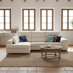 Sofá chaiselongue Sidney 3 plazas deslizante y reclinable tela Sorrento 285 cm