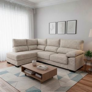 Sofá chaiselongue Meridien 3 plazas deslizante + reclinable tela Sorrento 100x282x195 cm