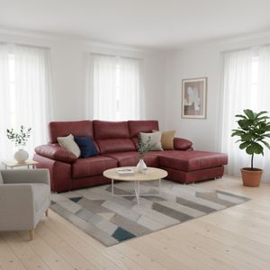 Sofá chaiselongue Paolo 3 plazas con USB tela Opera 300 cm