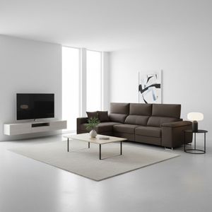 Sofá chaiselongue Sidney 3 plazas deslizante y reclinable tela Bergamo 285 cm