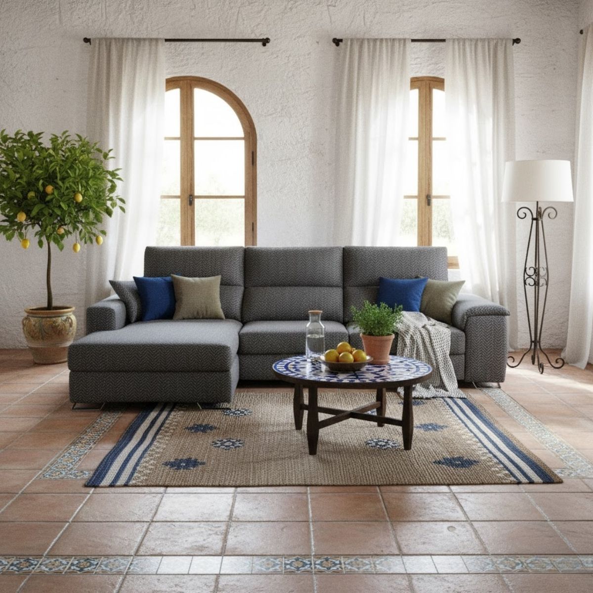 Sofa-chaiselongue-izquierda-Sidney-ambientada-mediterraneo