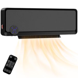 Calefactor Split Homcom 2000W mando a distancia negro 56x11,7x18,5 cm