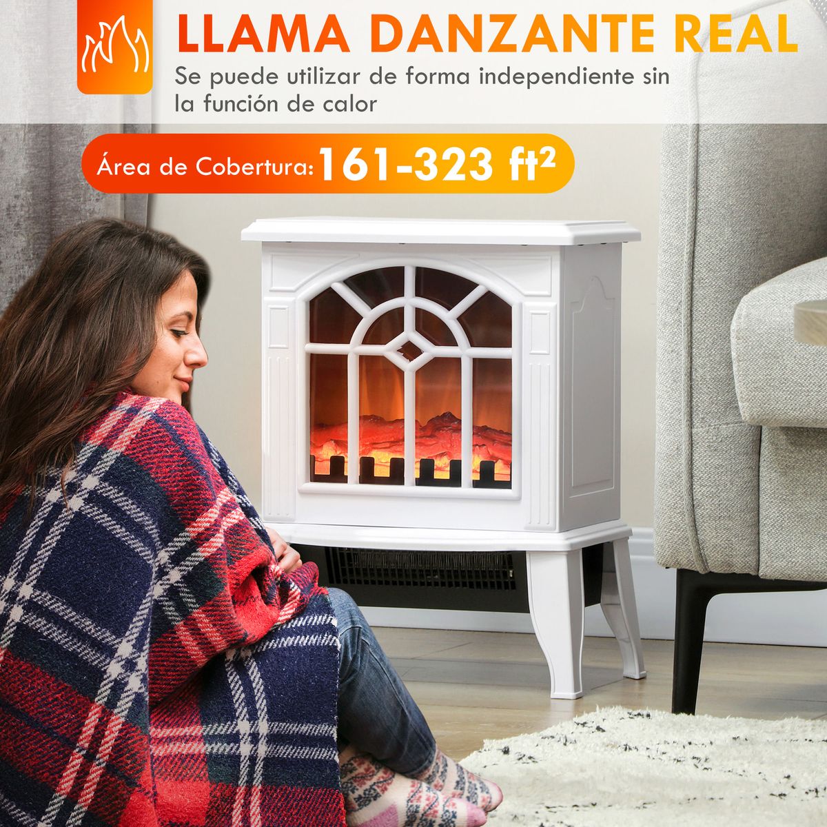 Chimenea-electrica-Homcom-1800W-20-m²-blanco-548x39x26-cm
