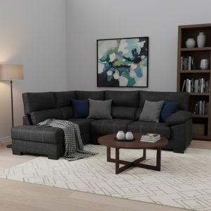 Sofá chaiselongue Meridien 3 plazas deslizante + reclinable tela Ópera 100x282x195 cm