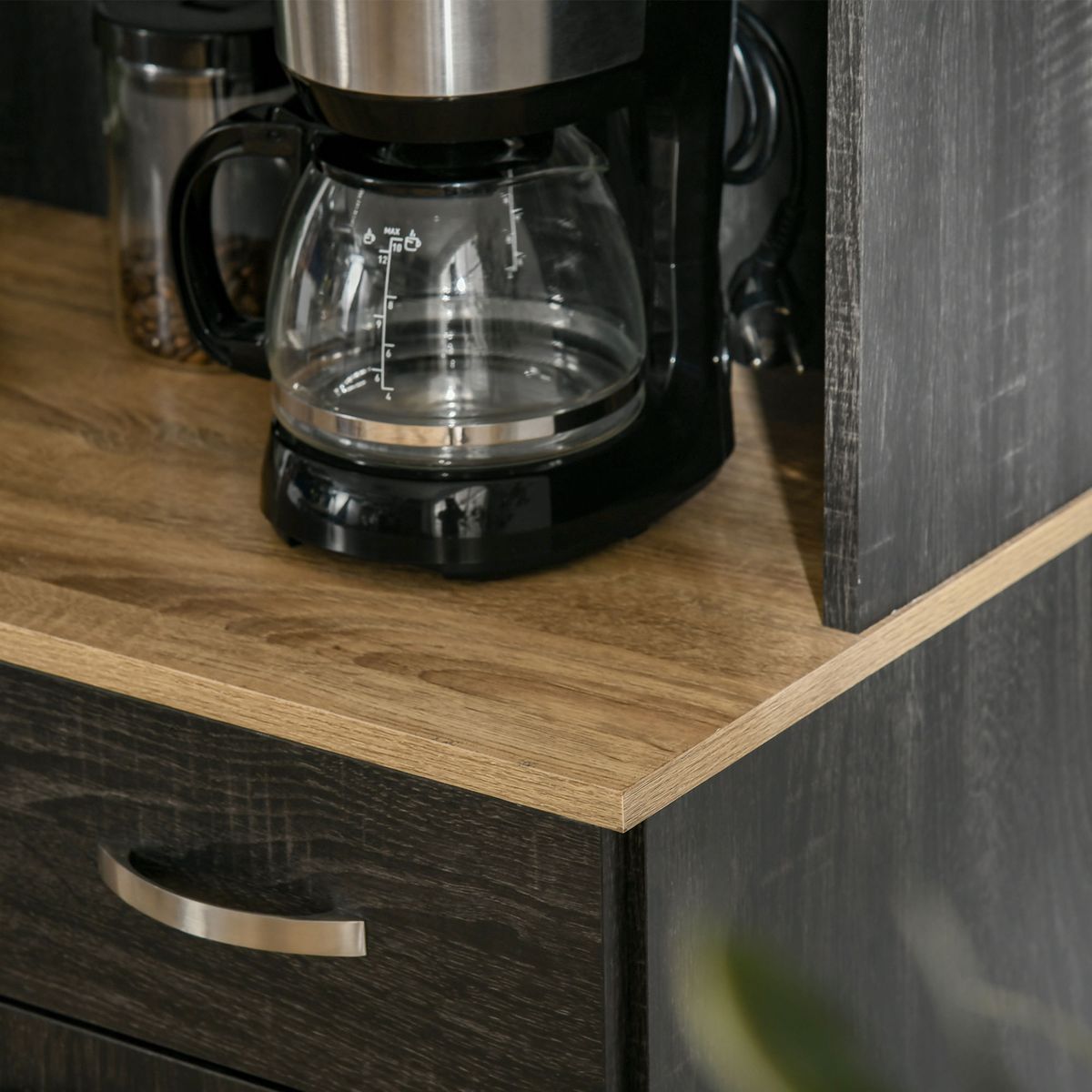 Alacena-Dalia-Homcom-6-puertas-con-cajon-negro-180x101x39-cm